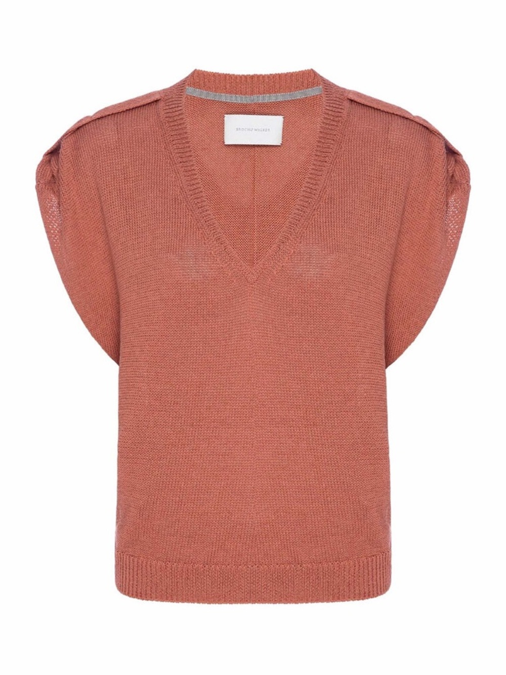 Brochu Walker Rio Frances Knit Sweater Vest Terracotta Sz XS VGUC